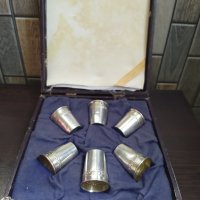 Комплект от Сребърни Чашки-МИНЕРВА Франция Проба Сребро 0,950 от 30/г.на  Със Оригиналната си Кутия , снимка 1 - Антикварни и старинни предмети - 39550616