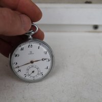 Джобен часовник ''Омега'' порцеланов циферблат 48 мм, снимка 6 - Колекции - 39376467