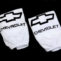 Автомобилни калъфки за наглавници (2бр. К-Т) За Chevrolet Шевролет / Бял Черен Цвят Еластичен Модел, снимка 1 - Аксесоари и консумативи - 40939493