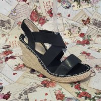 Дамски сандали на платформа с ластик и подметка от лико марка Zabaione, снимка 2 - Сандали - 41143745