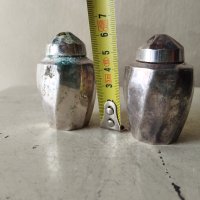 посребрени метални солници арт деко-комплект, снимка 2 - Други ценни предмети - 42699677