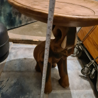 Голям дървен слон масичка , снимка 6 - Антикварни и старинни предмети - 44739914