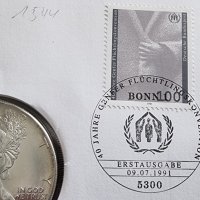 Нумизматичен плик с монета от 1 долар. Сребро. САЩ. Долар . 1 долар.  1993 година. Чисто нова., снимка 5 - Нумизматика и бонистика - 40969807