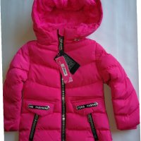 Зимно яке за момичета  за 2,4,12, 14 години дълъг модел, снимка 1 - Детски якета и елеци - 34358379