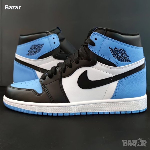 Nike Air Jordan 1 High UNC Toe Blue Нови Оригинални Обувки Маратонки Размер 43 Номер 27.5см Стелка , снимка 1