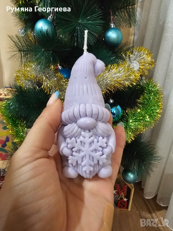 Продавам ръчно изработени коледни свещи, снимка 1