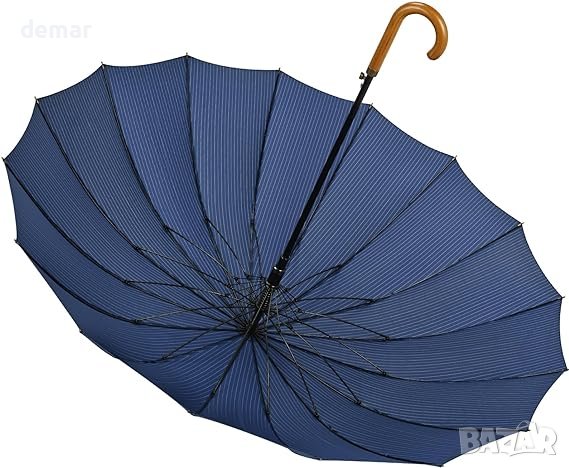 Чадър ACEIken Ветроустойчив 120 см чадър - дървена дръжка, 16 ребра, снимка 1