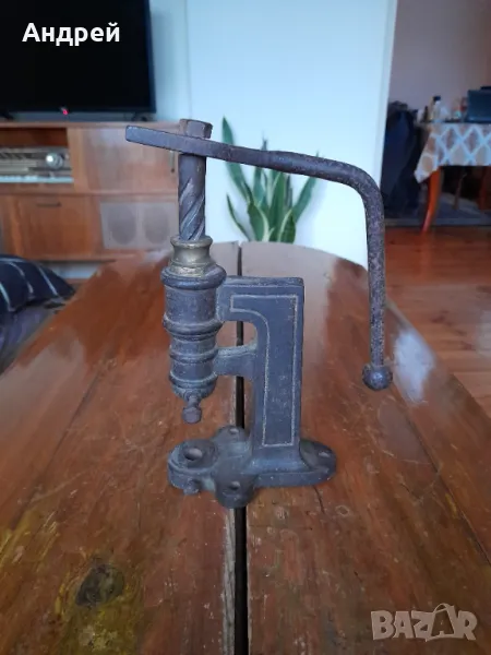 Стара преса,машинка за копчета, снимка 1