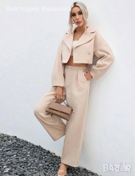 Стилен комплект сако и панталон , снимка 1