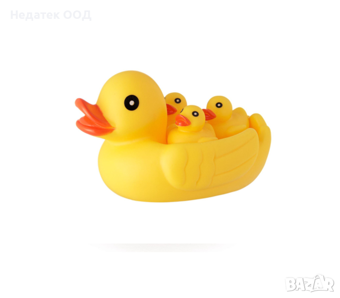  Играчка за баня, Ducky Mama с 3 патета, 4 бр., снимка 1
