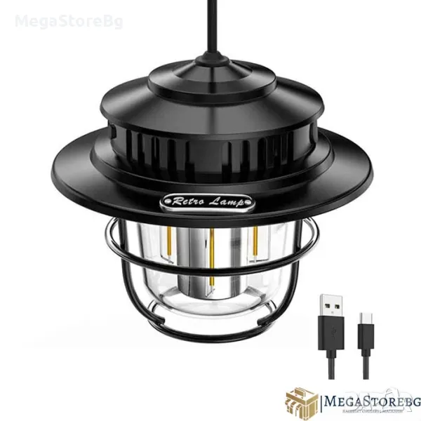 Лампа за къмпинг LY15/185 12V с кабел за зареждане, снимка 1