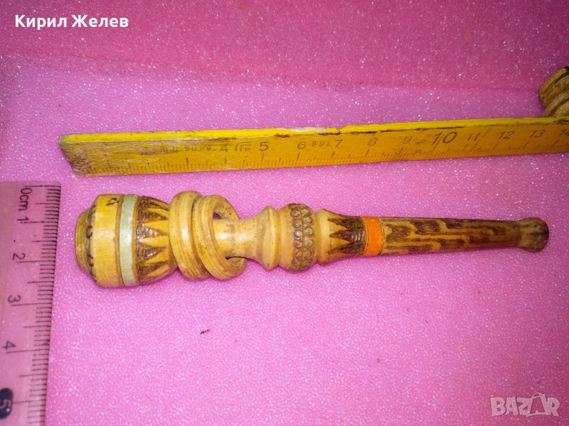 СТАРО ПИРОГРАФИРАНО ДЪРВЕНО ЦИГАРЕ ЕТНО СТИЛ РЪЧНА ИЗАБОТКА 26140, снимка 1