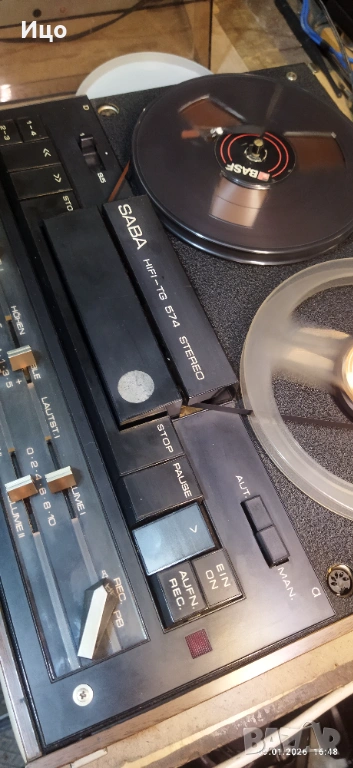 Saba HIFI-TG 574 H stereo ролков магнетофон., снимка 1