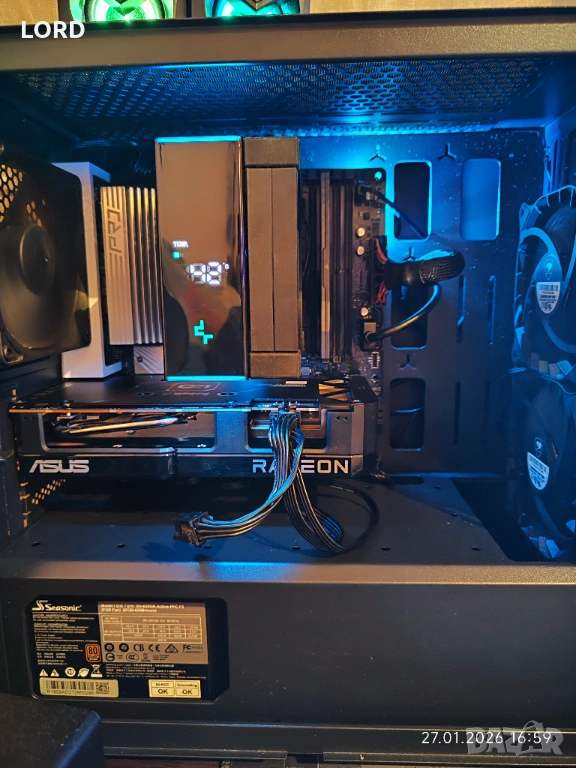 Геймърски Ryzen 7 7800X3D, RX 7600 8GB, RAM 16GB DDR5 6000, SSD 1TB NVME - Гаранция!, снимка 1