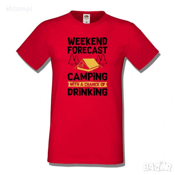 Мъжка тениска Weekend Forecast Планина,Изненада,Подарък,Поход,Връх,Хижа,, снимка 1