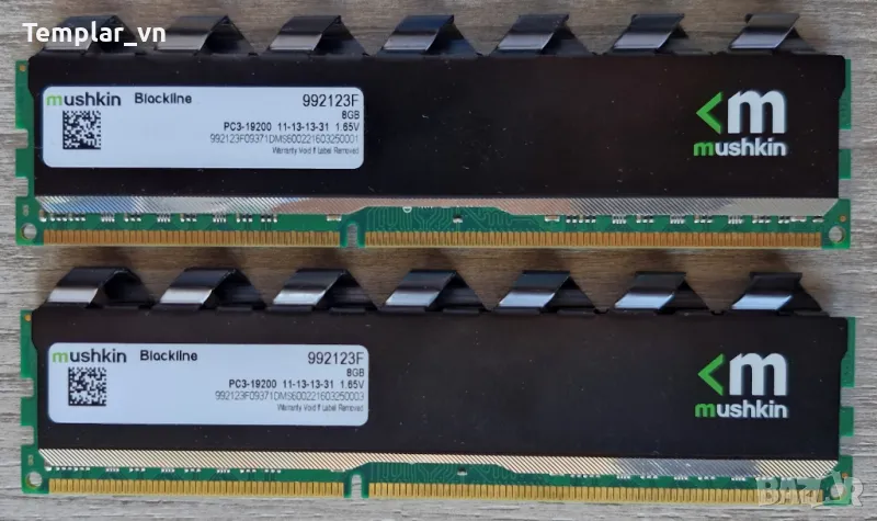 Mushkin Blackline 2x8 DDR3 2400 // Mushkin Redline 4 GB DDR3 1600 НОВ запчечатан модул., снимка 1
