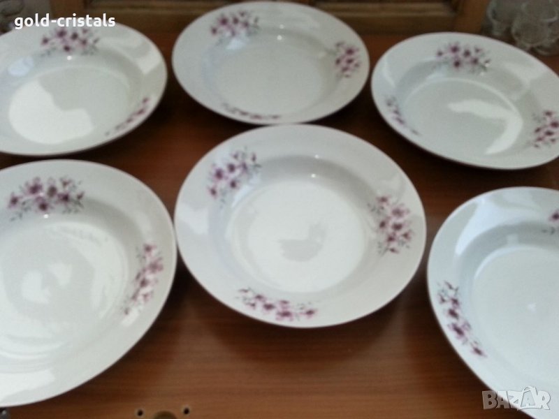 Стар български порцелан чинии дълбоки, снимка 1