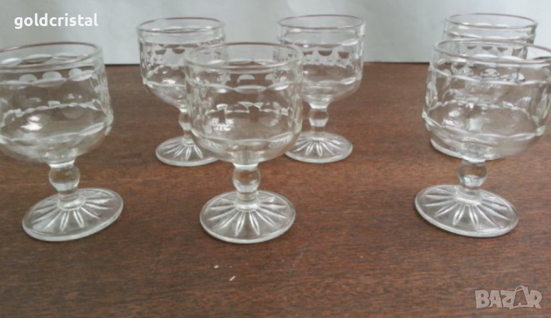  Руски  кристални чаши чашки , снимка 1