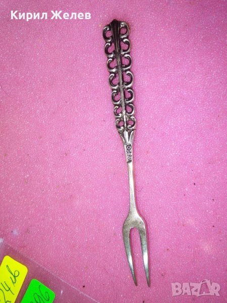 СТАРА НЕМСКА АЖУРНА КОЛЕКЦИОНЕРСКА ДЕСЕРТНА СРЕБЪРНА ВИЛИЧКА СРЕБРО 800 ПРОБА 42996, снимка 1