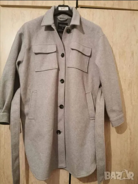 дамско сиво палто л хл, снимка 1