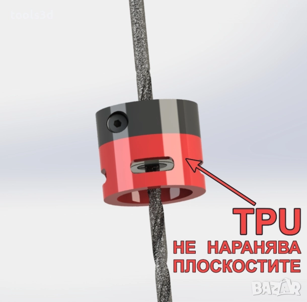 Ограничители за свредла с лагер в долната част напечатан на 3d принтер., снимка 1