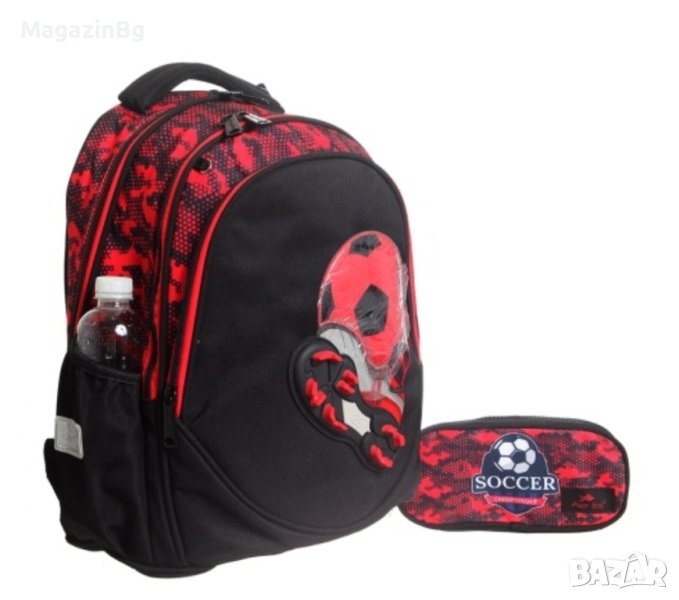 Ученическа раница с несесер Glossy Bird, Размери 41х30х21 см, снимка 1