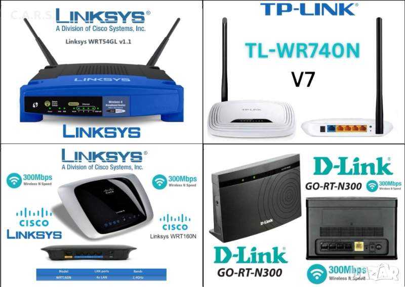 Wi-Fi Рутери Linksys, TP-Link, D-Link и Tenda......, снимка 1