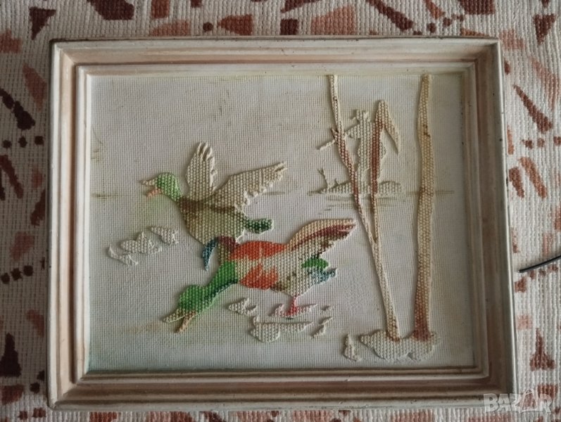 стара керамична декорация за стена, снимка 1