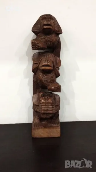 Чудесна статуетка на трите мъдри маймуни., снимка 1