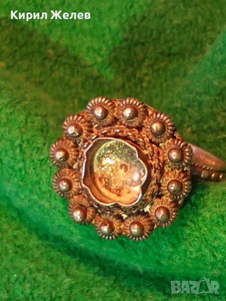 СТАРИНЕН ВЪЗРОЖДЕНСКИ СРЕБЪРЕН ФИЛИГРАНЕН ПРЪСТЕН МАЙСТОРСКА РЪЧНА ИЗРАБОТКА с ГРАНУЛАЦИЯ 19746, снимка 1