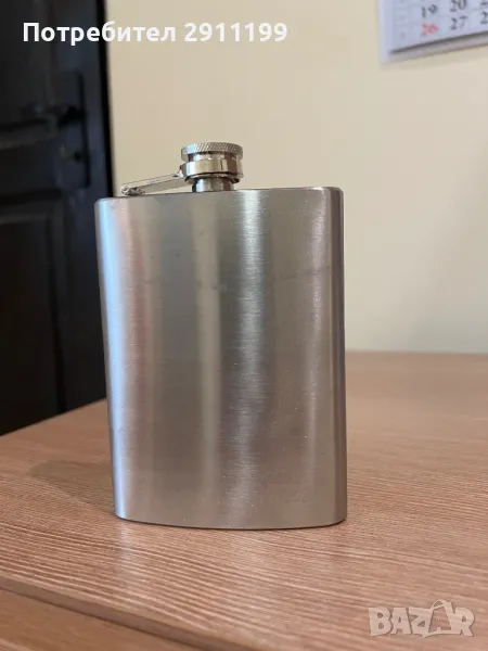 Метална бутилка за алкохол 8oz, снимка 1