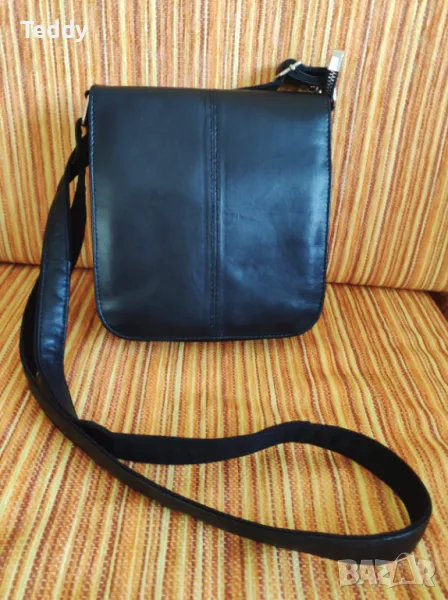 Елегантна дамска чанта, мека естествена кожа., снимка 1