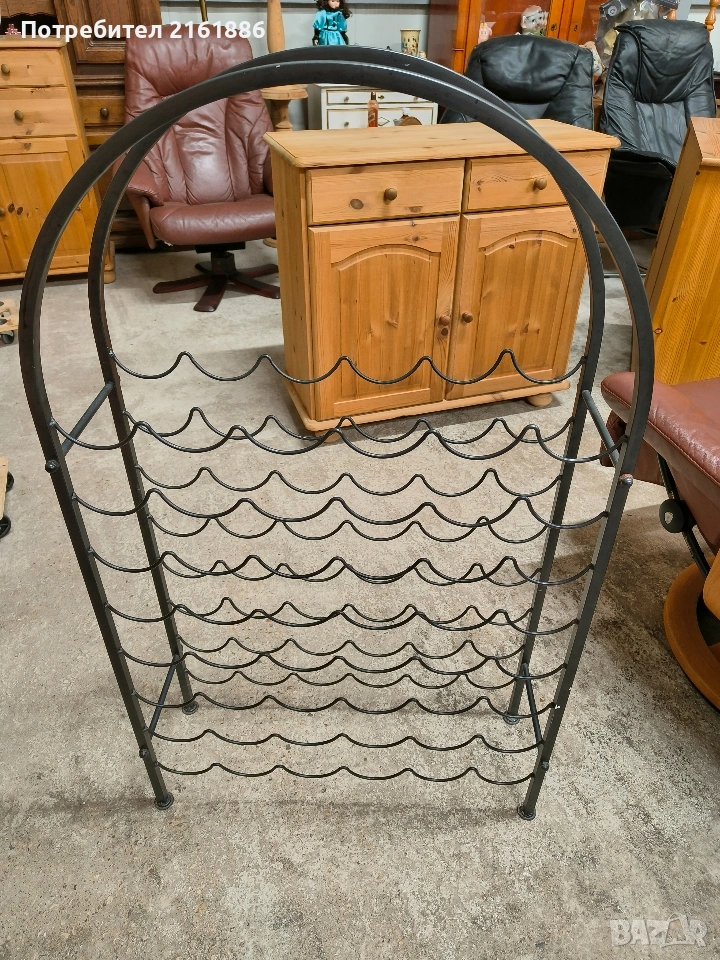 Метална стойка за бутилки вино , снимка 1