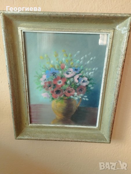 Картина с цветя, акварел , снимка 1