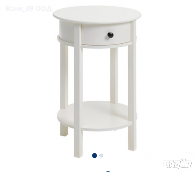 Винтидж кръгло нощно шкафче, снимка 1