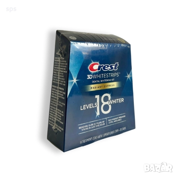 ЕКСПРЕСНИ избелващи ленти CREST 3D Whitestrips Radiant Express - Оригинални американски, снимка 1