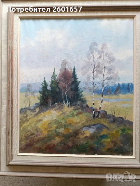 Красива голяма картина масло, подписана., снимка 1