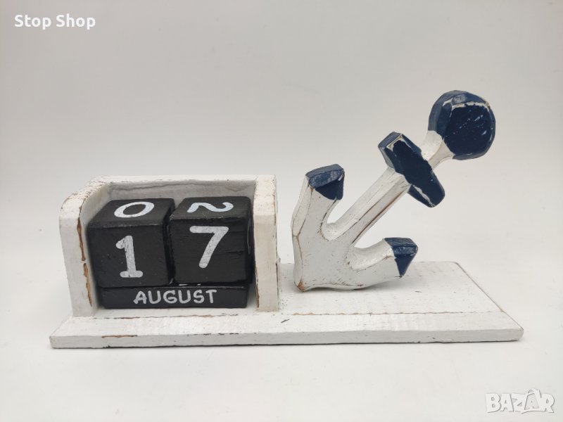 Дървен вечен Календар котва , снимка 1