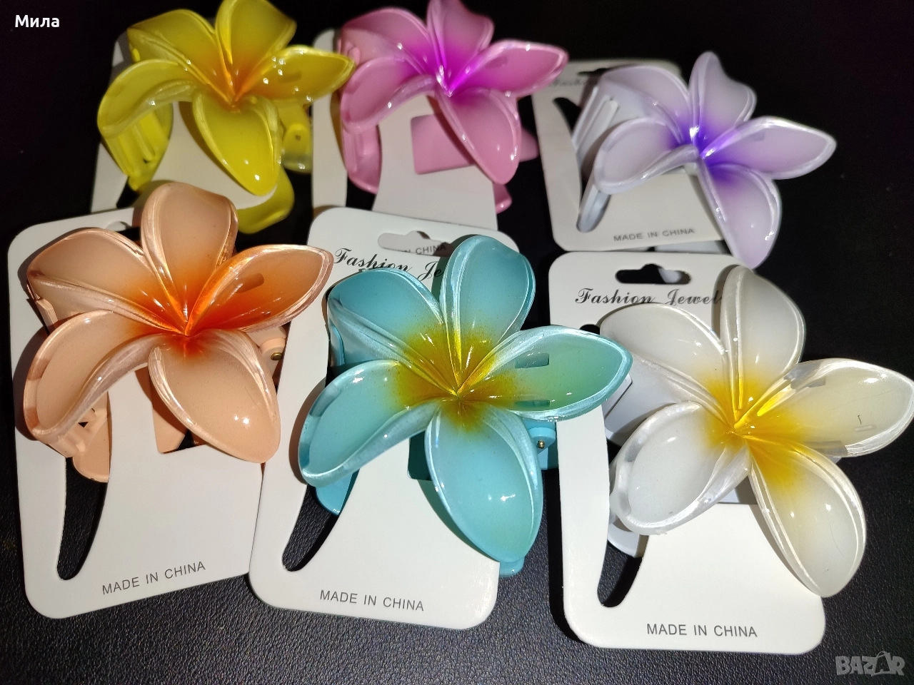 Щипка за коса 8 см, снимка 1