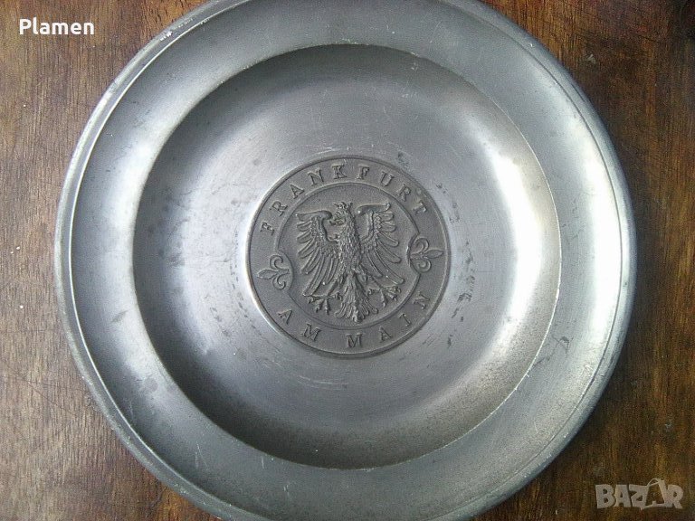 Калаена чиния за стена - сувенир на град Франкфурт на Майн, снимка 1