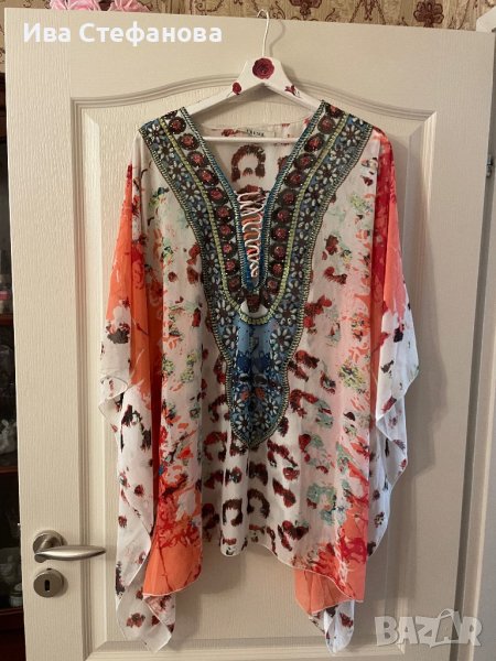 Wow 🤩 нова плажна туника наметка за плаж парео пончо за плаж тип пеперуда one size размер , снимка 1