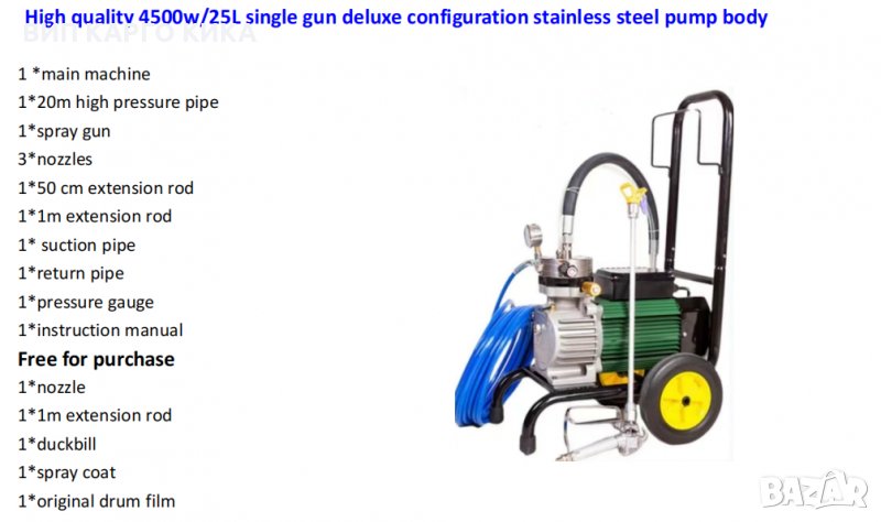Машини за безвъздушно боядисване  професионални 4500 вата! , снимка 1