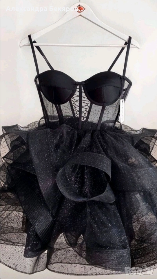 Черна бална рокля Sezelle, снимка 1