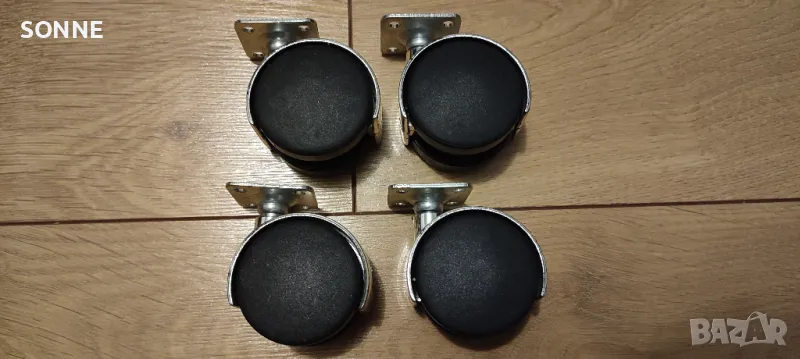 Колела за мебели, с 2 колелца, 50 мм х 20 мм, снимка 1