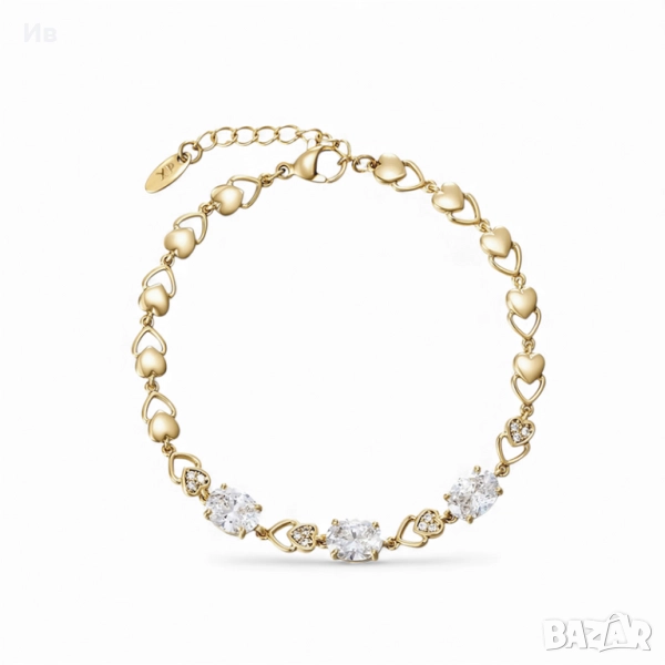 Чисто нова дамска позлатена гривна, снимка 1