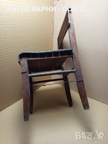 Соц Старо Малко Детско Дървено Столче., снимка 5 - Антикварни и старинни предмети - 49306354