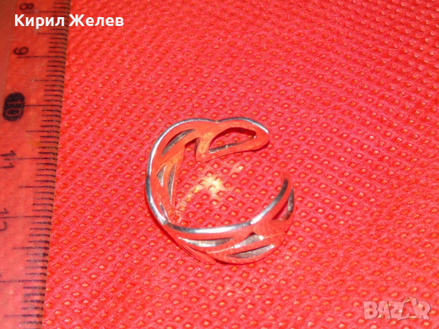 АЖУРЕН СТИЛЕН СРЕБЪРЕН ПРЪСТЕН СРЕБРО 925 с БЯЛА ПОЗЛАТА РЪЧНА АРТ ИЗРАБОТКА 43242, снимка 8 - Пръстени - 44610362