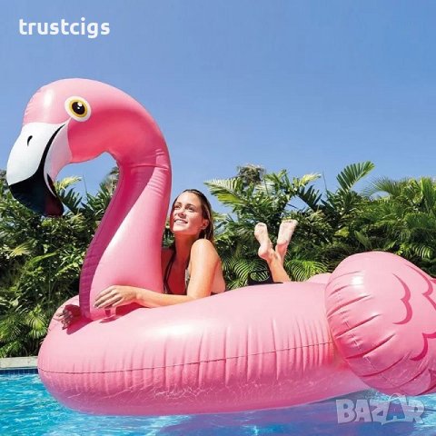 Надуваем остров розово фламинго 142х137х97 см, снимка 4 - Басейни и аксесоари - 41539584
