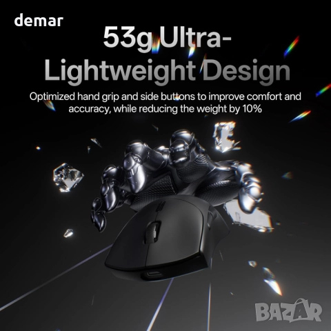 Безжична геймърска мишка Rapoo VT7 MAX, Nordic nRF54L15 MCU, снимка 3 - Клавиатури и мишки - 52706852