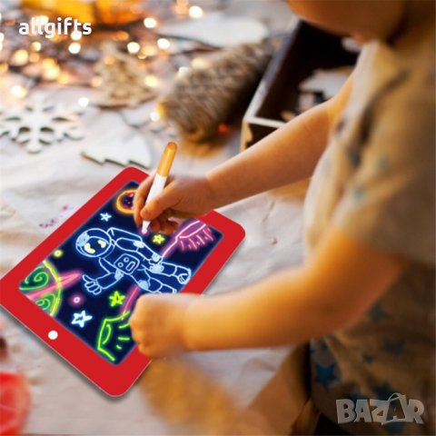 Детски Светещ магически таблет за рисуване Magic Sketch Pad, снимка 4 - Рисуване и оцветяване - 41733102